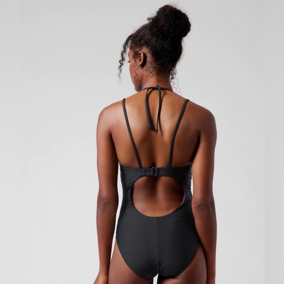 Athleta Black Key Hole One Piece NWT - Picture 3 of 7